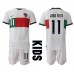 Cheap Portugal Joao Felix #11 Away Football Kit Children World Cup 2022 Short Sleeve (+ pants)